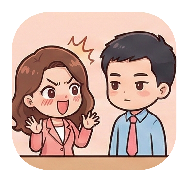 淡定男 vs 激動女